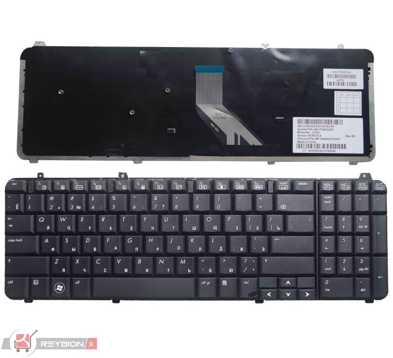Hp Pavilion Dv6-2020EV Laptop Keyboard US Black - Reybion